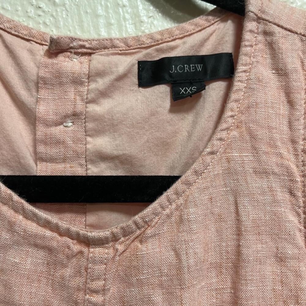 J. Crew flawed Button-back linen shift dress, size XXS